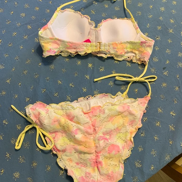 Victoria Secret Yellow/Watercolor Bikini - Picture 2 of 4